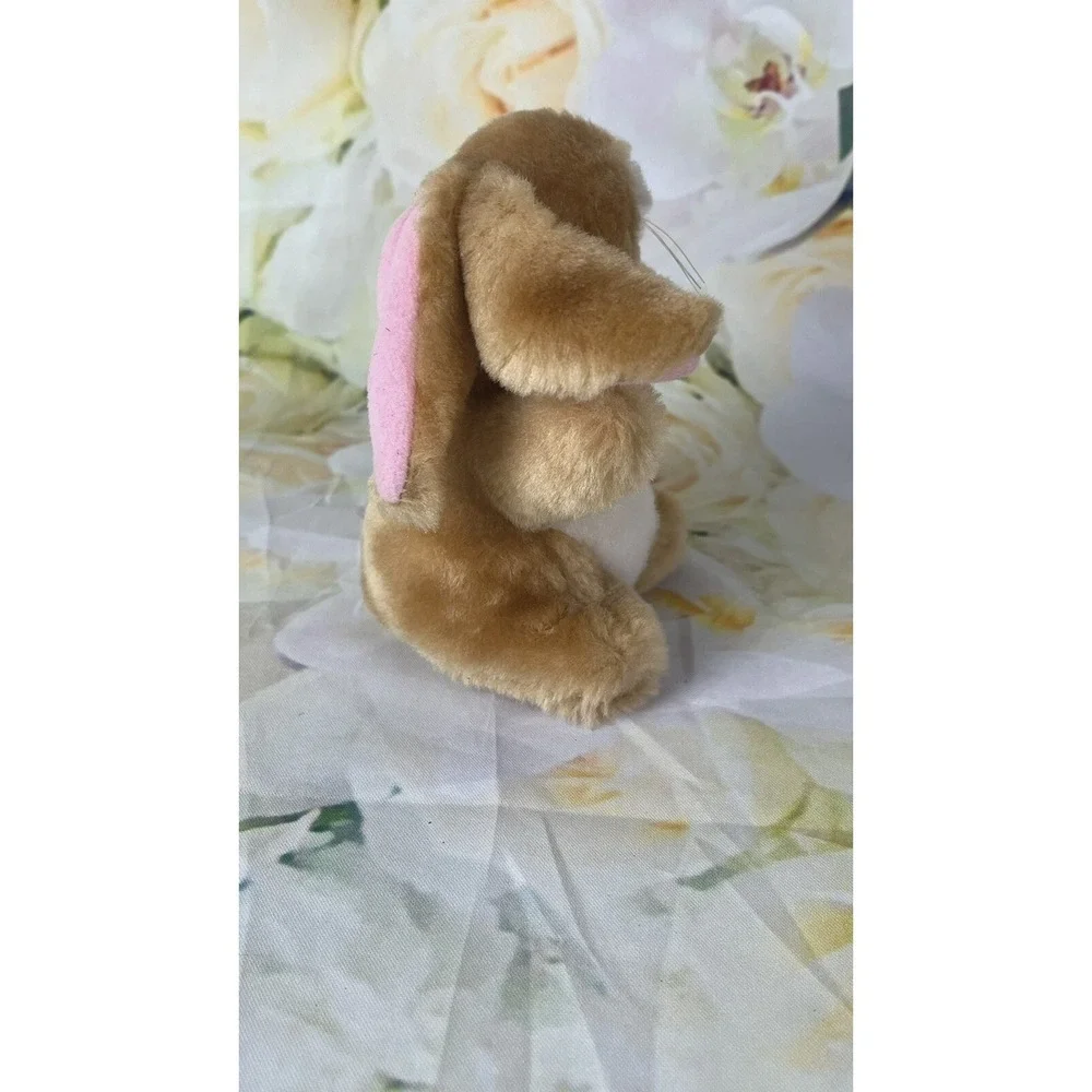 Brown Easter Bunny Rabbit Plush Stuffed Animal Pull Tail Vintage 2001 GAC